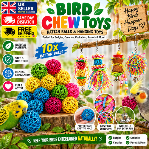 Bird rattan ball 3cm 5cm - bird,
