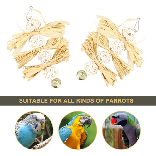 Reusable loofah parrot toy - loofah,