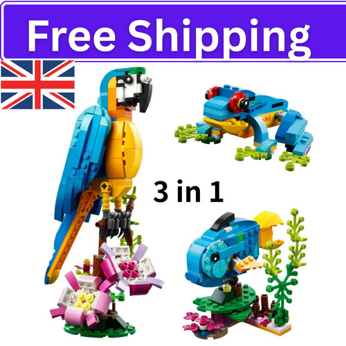 Exotic parrot building - 3-in-1,