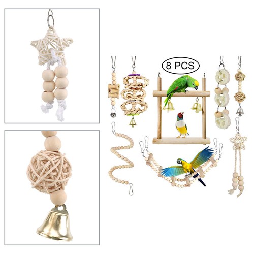 8pcs parrot toys set - toys,