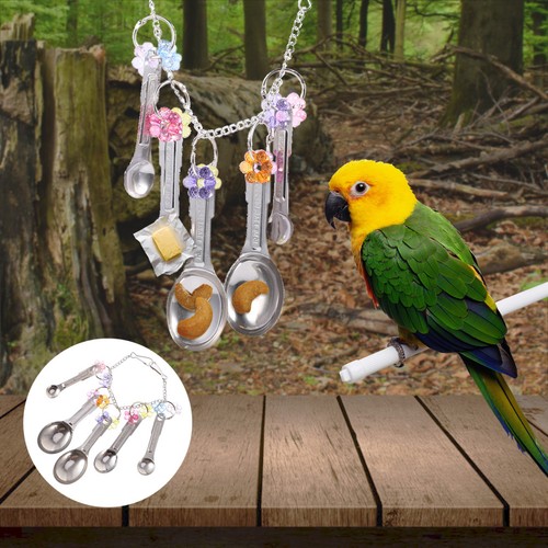 Parrot biting toy bird - toy, metal