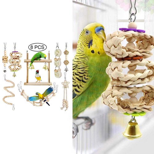 8pcs parrot chewing toys - 8pcs,