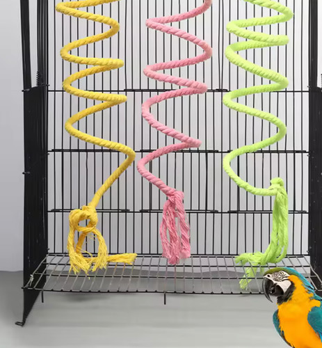 Bird toy spiral - bird, cotton