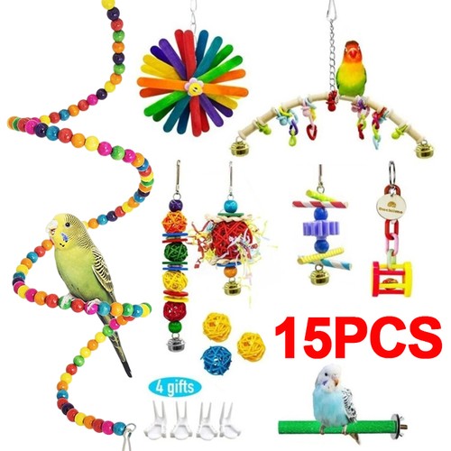15pcs parrot toys set - parrot,