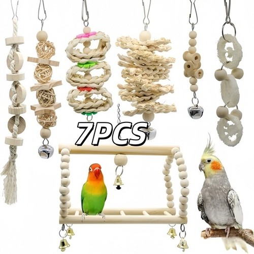 7pcs parrot toys set - 7pcs,