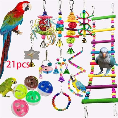 Pack parrot toys - parrot, metal