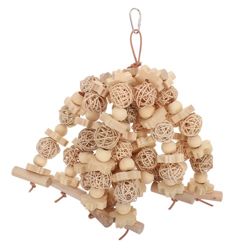 Set wooden parrot chewing - 1,